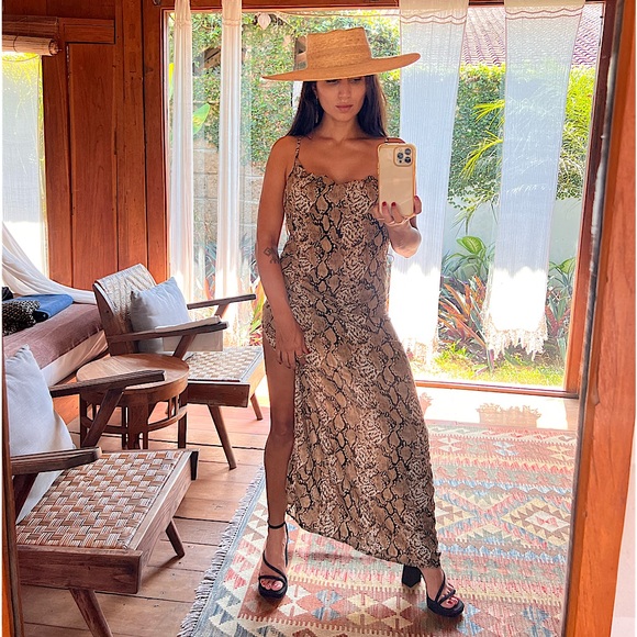 Maxi Dress Snake Print - Made in Bali - Picture 1 of 2
